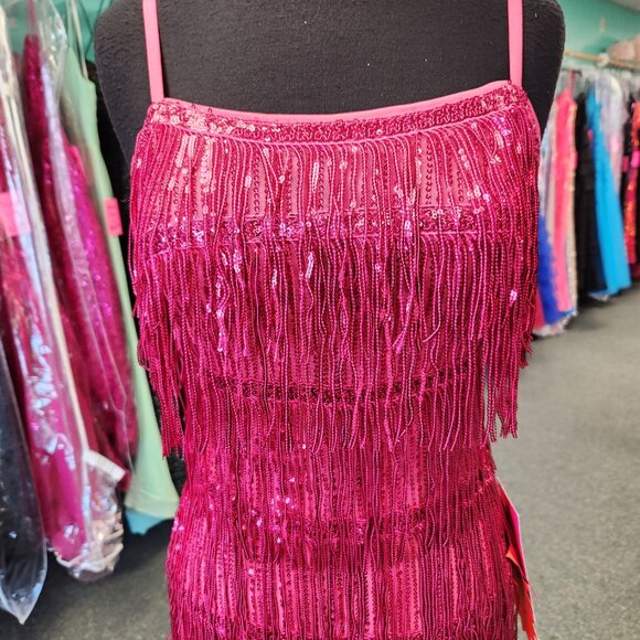 Celine Size 4 Fuchsia Pink Short Homecoming/Party Formal - Picture 2 of 5